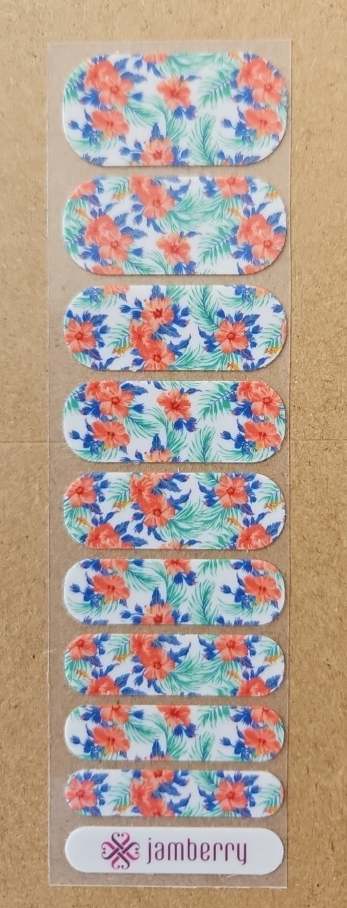 JAMBERRY ISLAND DREAMS HALF SHEET NAIL WRAP RETIRED FEBRUARY 2017