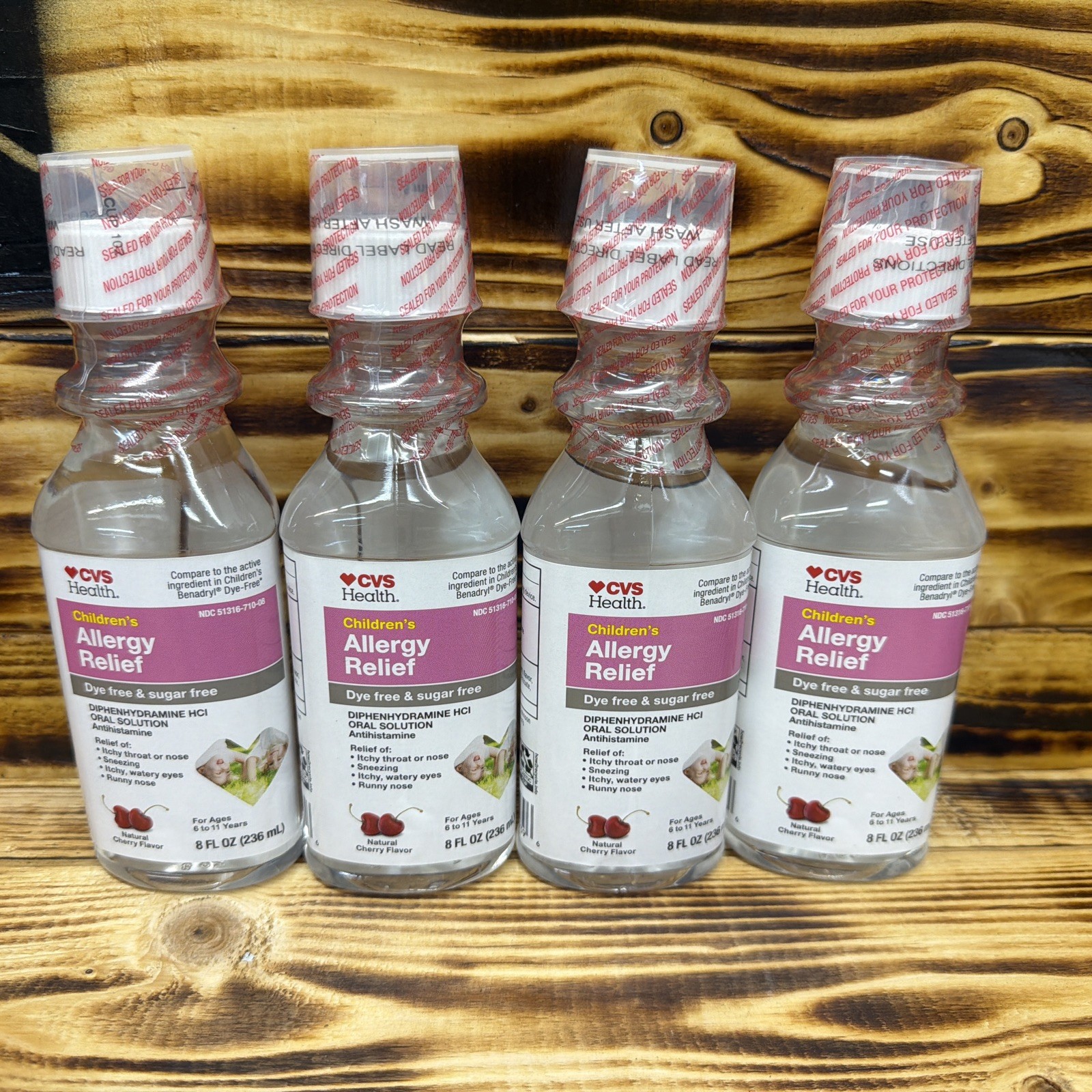 5x CVS Health Children’s Allergy Relief Liquid Dye Free 8oz Natural Cherry 1/27