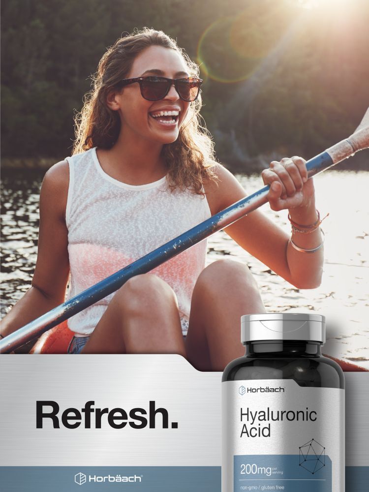Hyaluronic Acid Capsules | 200 mg | 150 Count | Non-GMO | by Horbaach