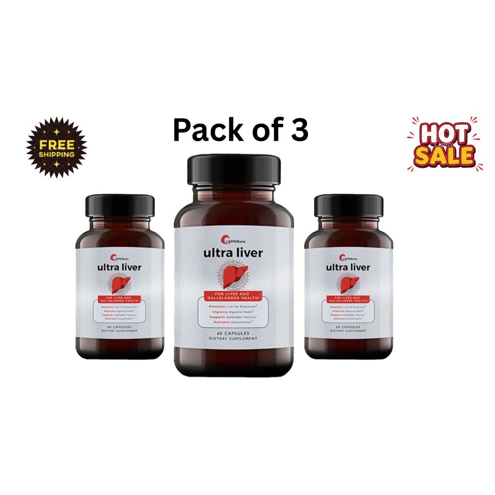 3Packs UpWellness Ultra Liver Supplement | Supports Liver & Gallbladder Function