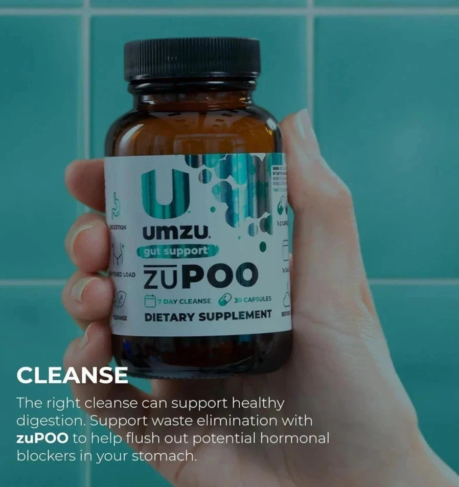 UMZU Zupoo Gut Support Colon Cleanse Dietry Supplement 30 Capsules Exp 12/2027.