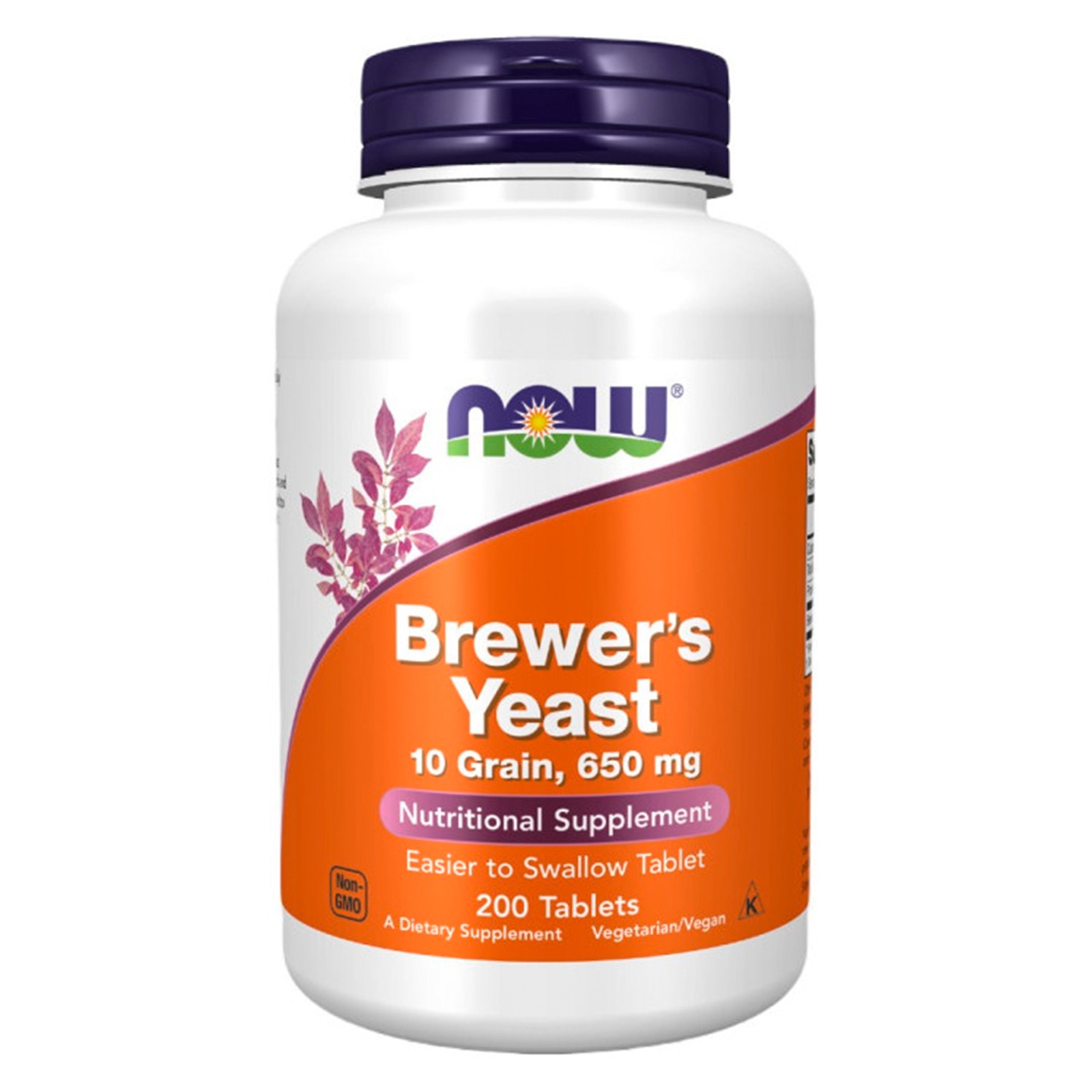 NOW FOODS Brewer’s Yeast 650 mg 200 Tablets, Clearance for Best By 09/2026