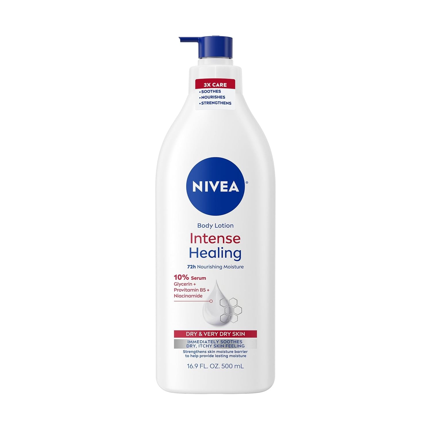 NIVEA Intense Healing Lotion with Niacinamide, 16.9 Fl Oz