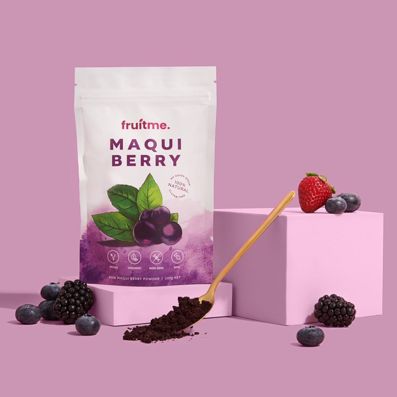 100% Maqui Berry Powder Organic 3.5oz – Highest Antioxidant Super Food FruitMe