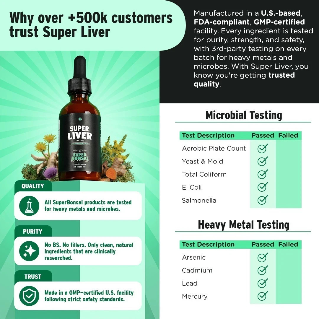 SuperBonsai Super Liver ?C Herbal Liquid Drops with Milk Thistle & Turmeric