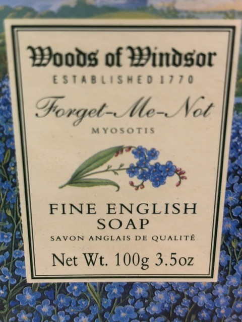 WOODS OF WINDSOR FORGET-ME-NOT FINE ENGLISH BAR SOAP SET 3 X 3.5 OZ