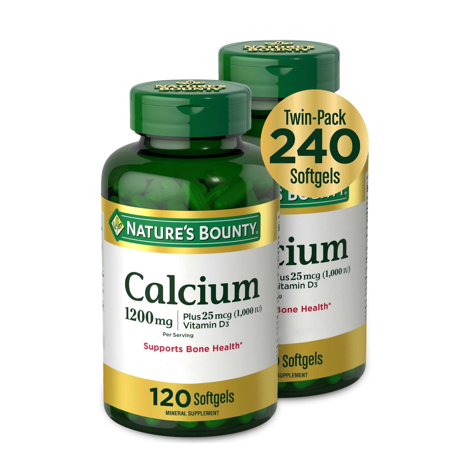 Nature’s Bounty Calcium 1200 mg with Vitamin D3 – Bone Health 240 Count