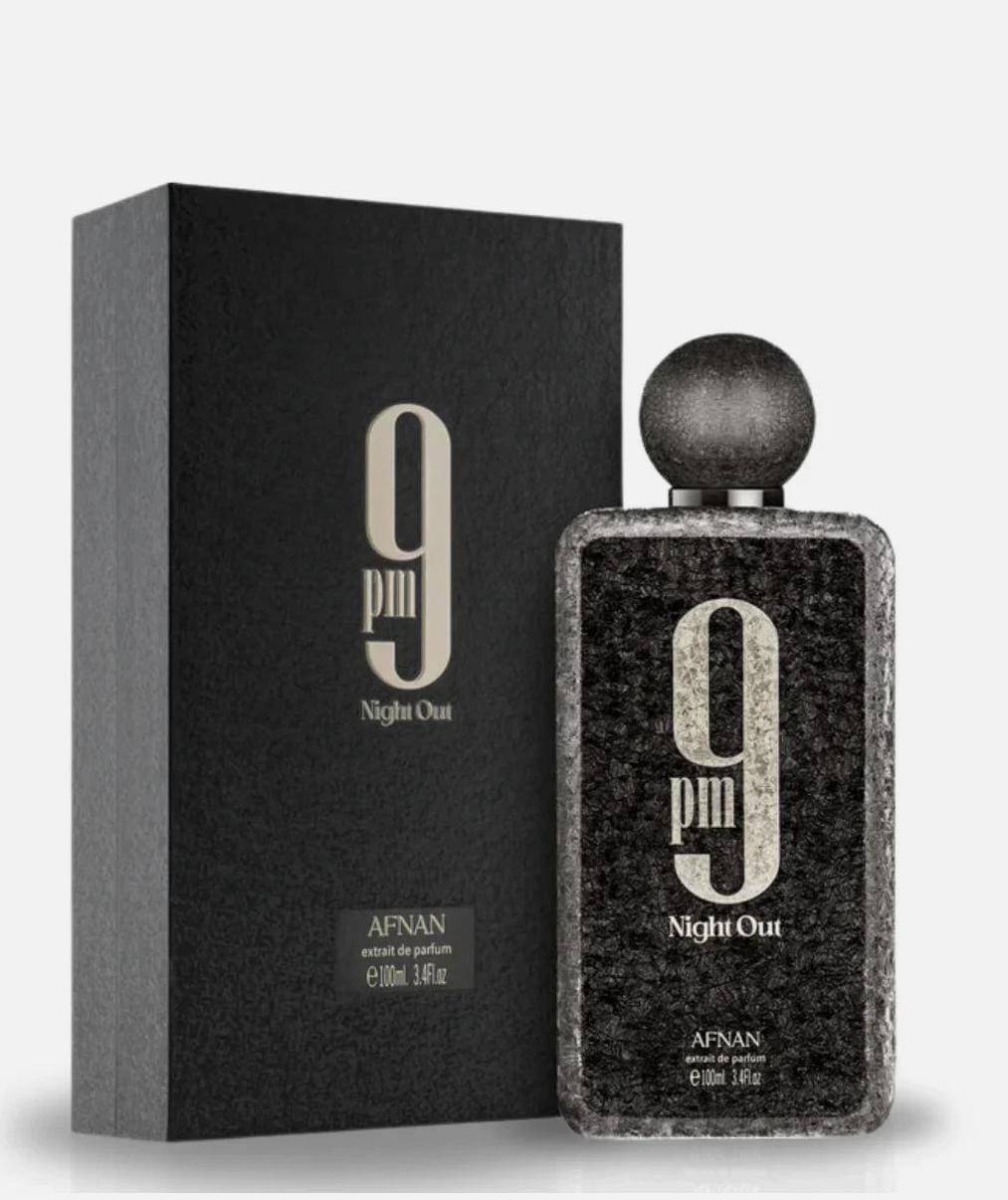 Afnan 9 PM Night Out Extrait de Parfum – 3.4 oz Unisex, Sweet & Spicy Scent