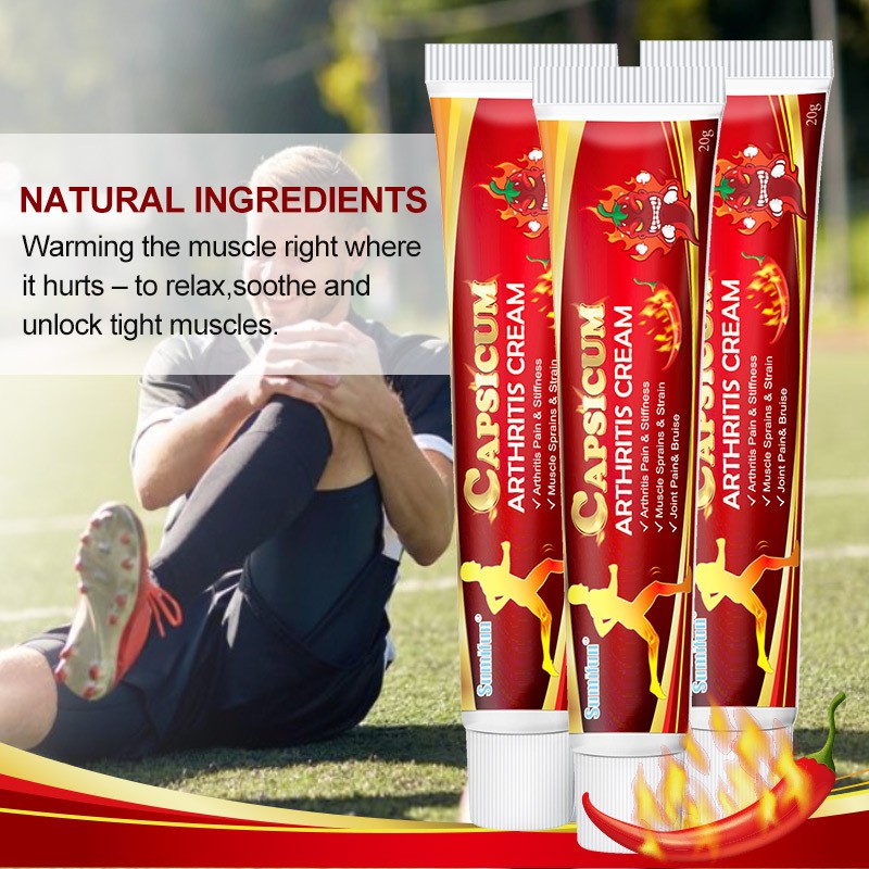 Capsicum 3PACK Arthritis Moisturizer Hot Rheumatoid Arthritis Joint Knee Pain Re