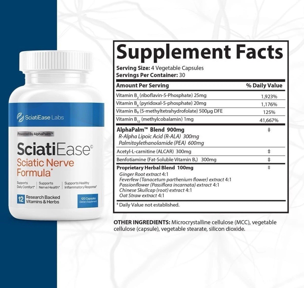 3 Pack SciatiEase Labs Sciati Ease Sciatic Nerve Formula 120 Cap NEW
