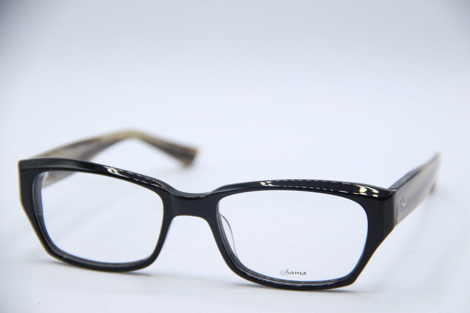 NEW SAMA ARTE-3 BLACK BROWN HORN AUTHENTIC DESIGNER EYEGLASSES 50-18