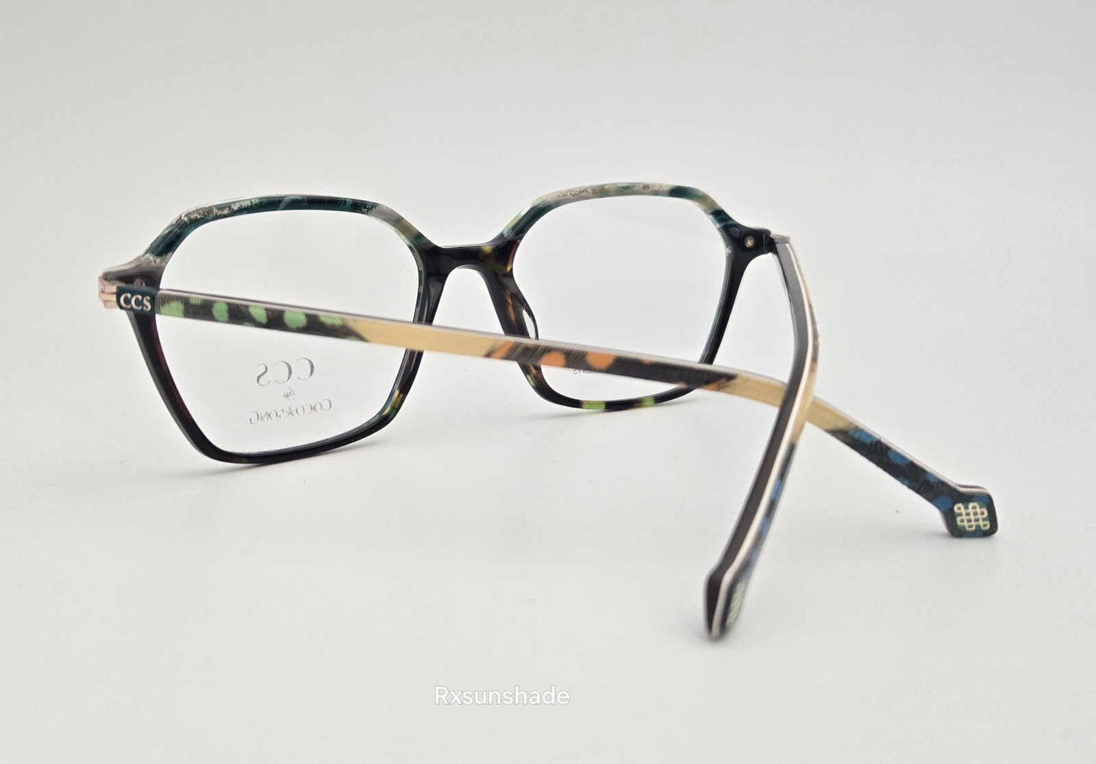 Coco Song Eyeglasses NEW CCS 180 Color 1 Black Gold Brown Size 52 Square