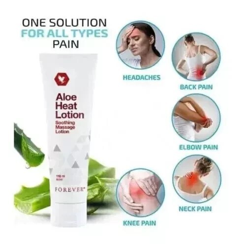Forever Living Aloe Heat Lotion For All Type of Pain, 118 Ml Each – Pack of 4