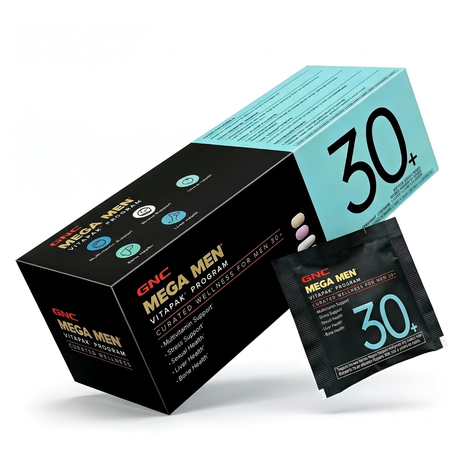 GNC Mega Men Vitapak Program 30+ Daily Vitamins for Men 1-Month Supply