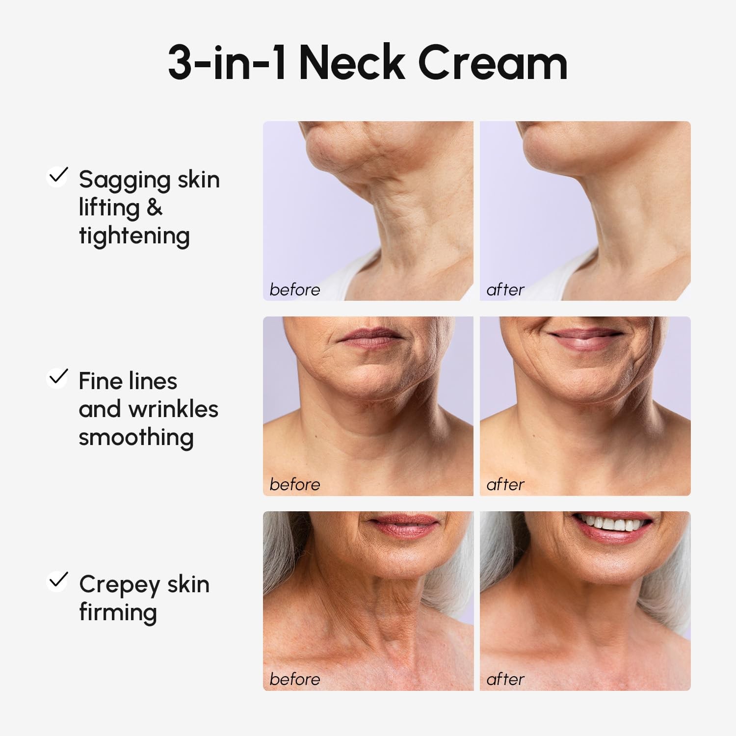 MAREE Neck Cream with Face Roller – Creams 4.1 Fl Oz (Pack of 1), Purple