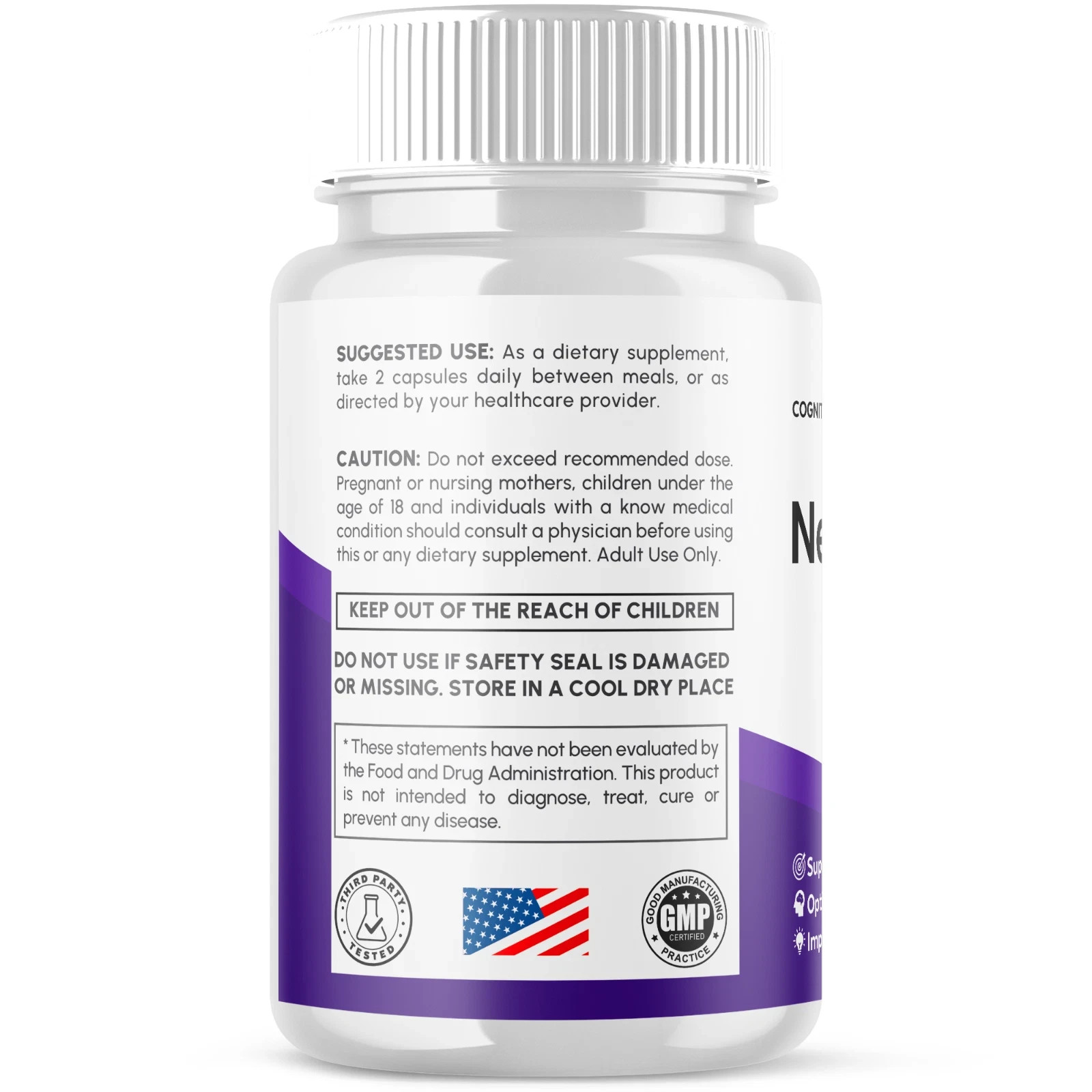 (5 Pack) Neurocept Nootropic All 60 Formula Brain Supplement organic Capsules US