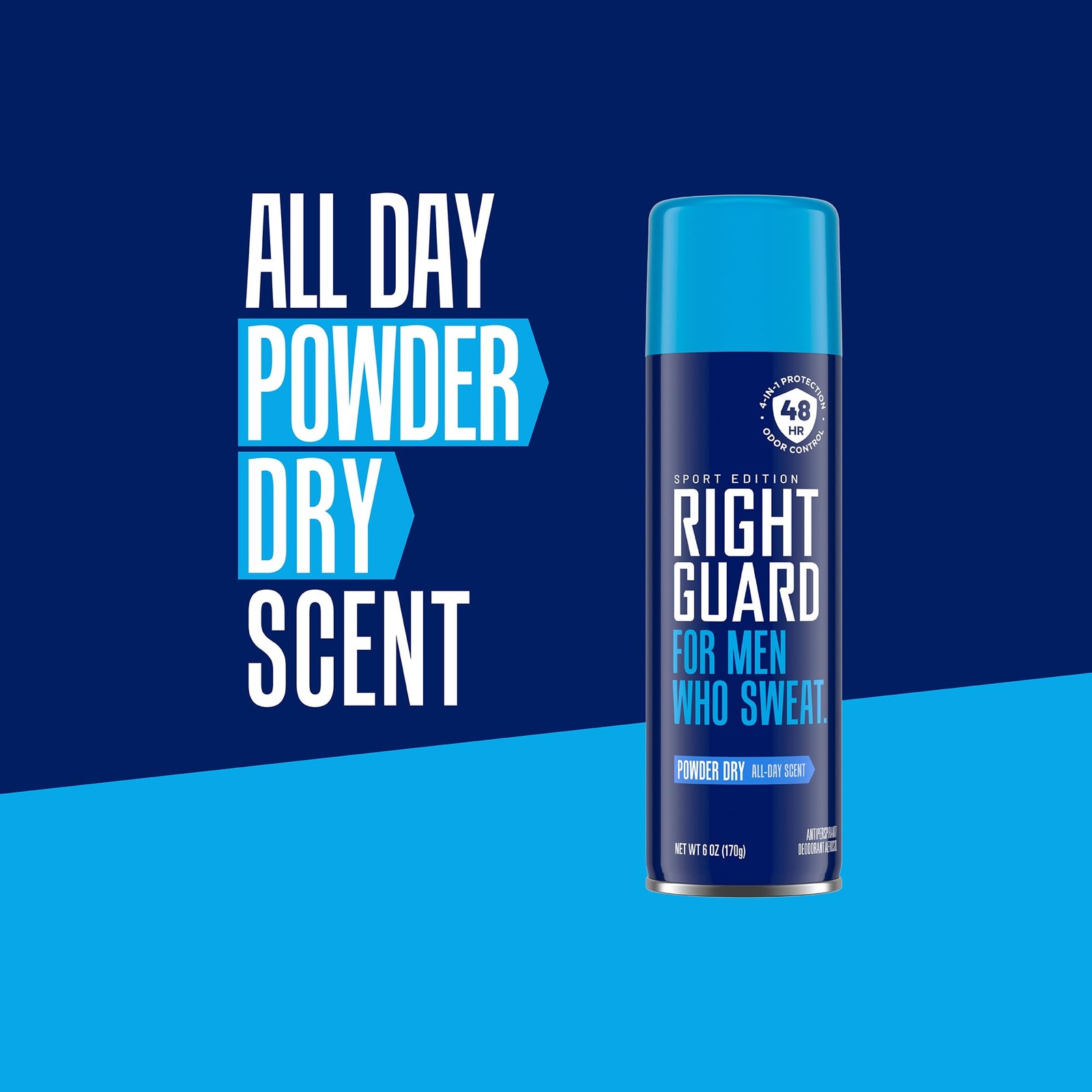 Right Guard Sport Powder Dry Scent Antiperspirant & 6 Ounce (Pack of 1)