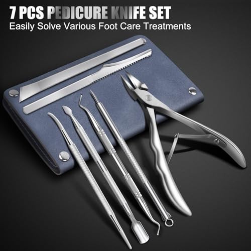 7-Piece Ingrown Toenail Treatment Set, Professional Stainless Steel Ingrown