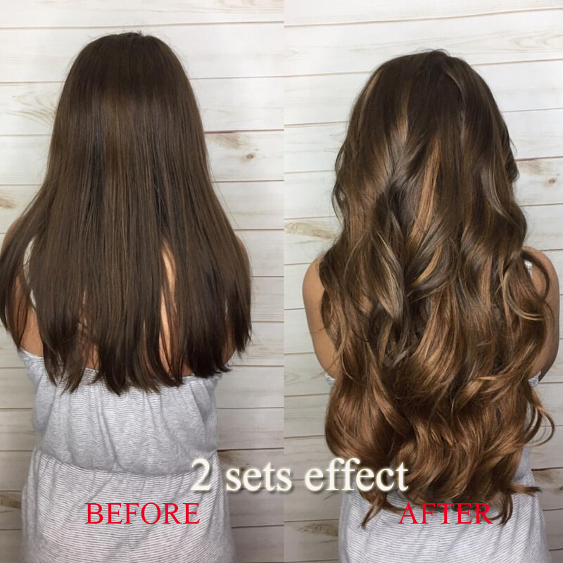 CLEARANCE Remy One Piece Clip In 100% Human Hair Extensions 3/4 Full Head Blonde