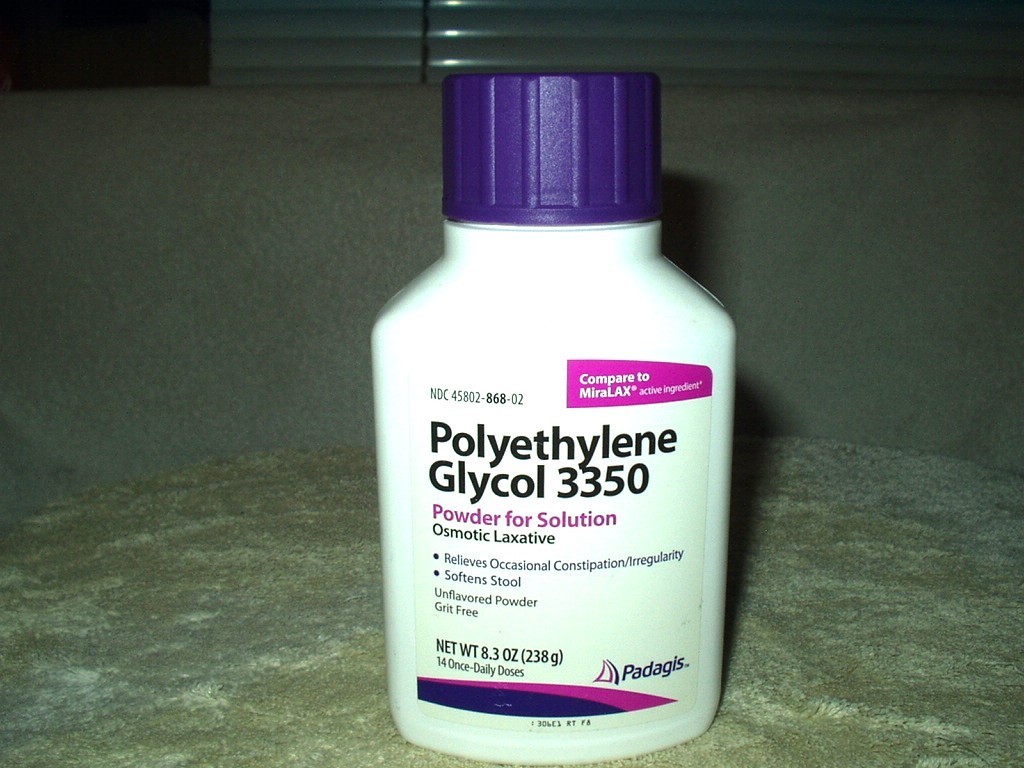 Padagis Polyethylene Glycol 3350 Powder Osmotic Laxative no sugar 8.3 oz. 01/27