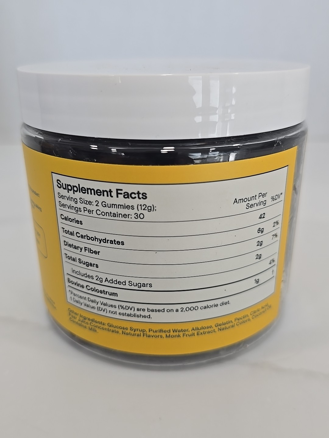 Prelude Colostrum 60 Gummies 2 per serving 1000mg Bovine Supplement