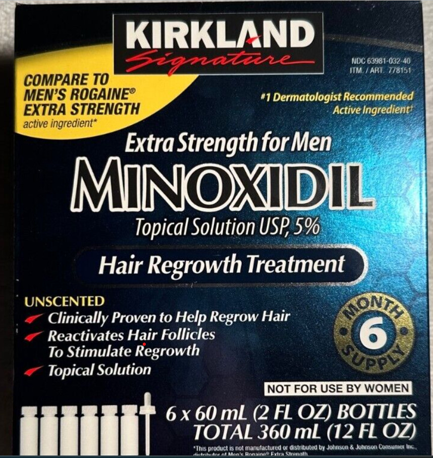 ✳️ Kirkland Minoxidil 5% Extra Strength 6 month Supply Mens Hair Treatment ✳️