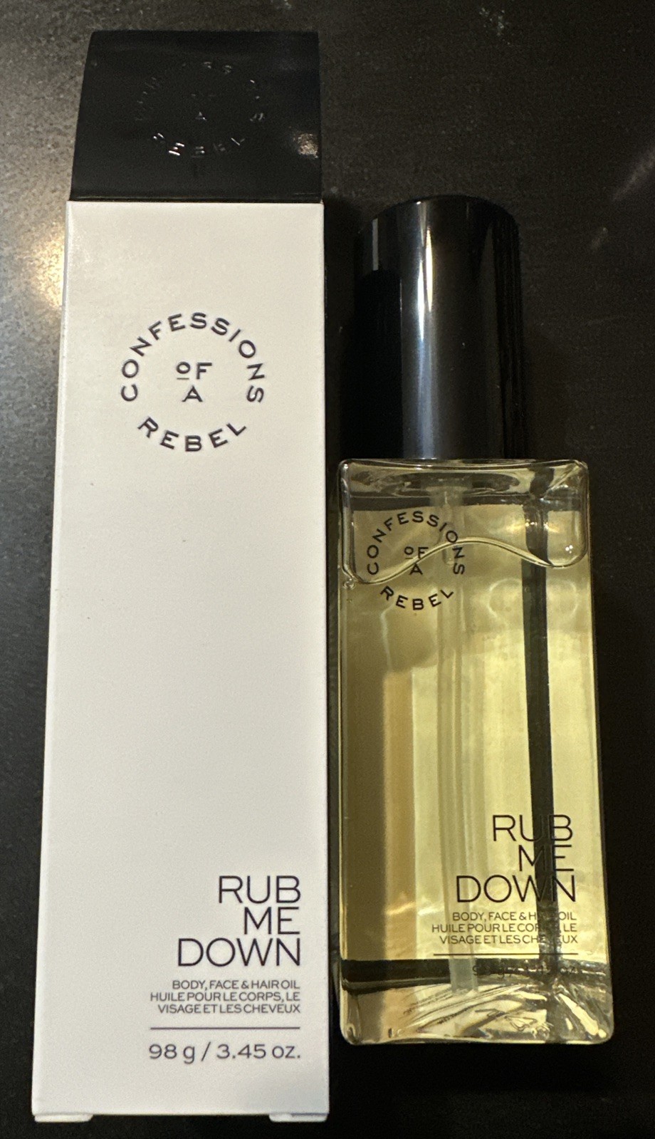 Confessions Of A Rebel Rub Me Down Get A Room 3.45oz/ 98 g Body, Face & Hair Oil
