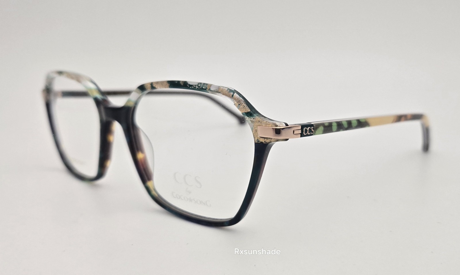 Coco Song Eyeglasses NEW CCS 180 Color 1 Black Gold Brown Size 52 Square