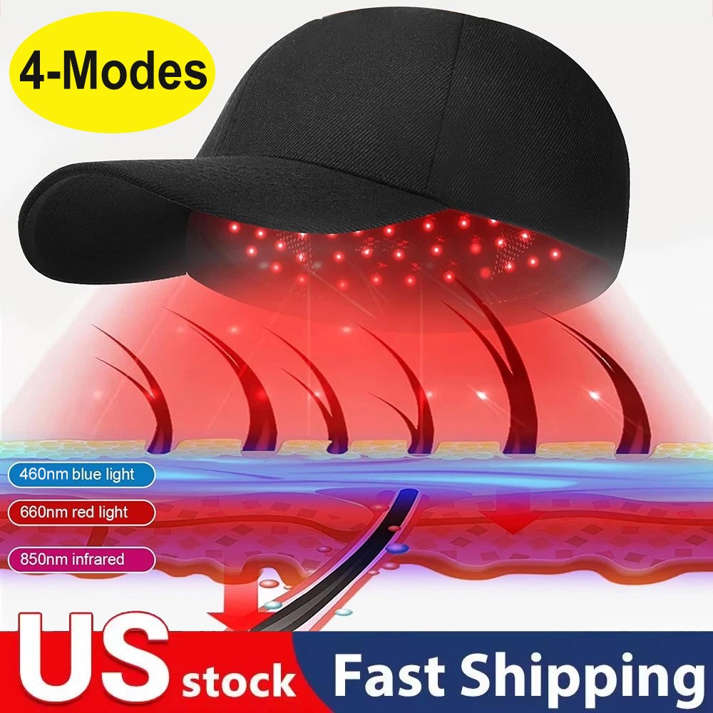 Red Light Therapy Hat 660nm & 850nm Hair Loss Treatment Cap Hair Growth Regrowth