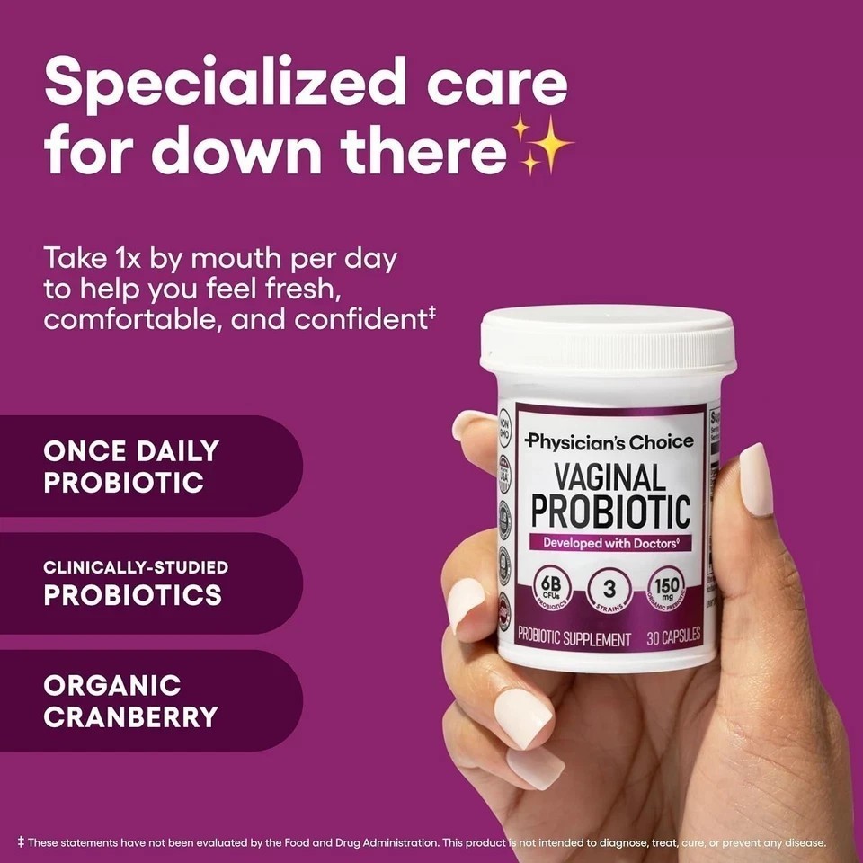 Physician’s Choice Vaginal Probiotic for Women – Support Vaginal PH Balance NEW