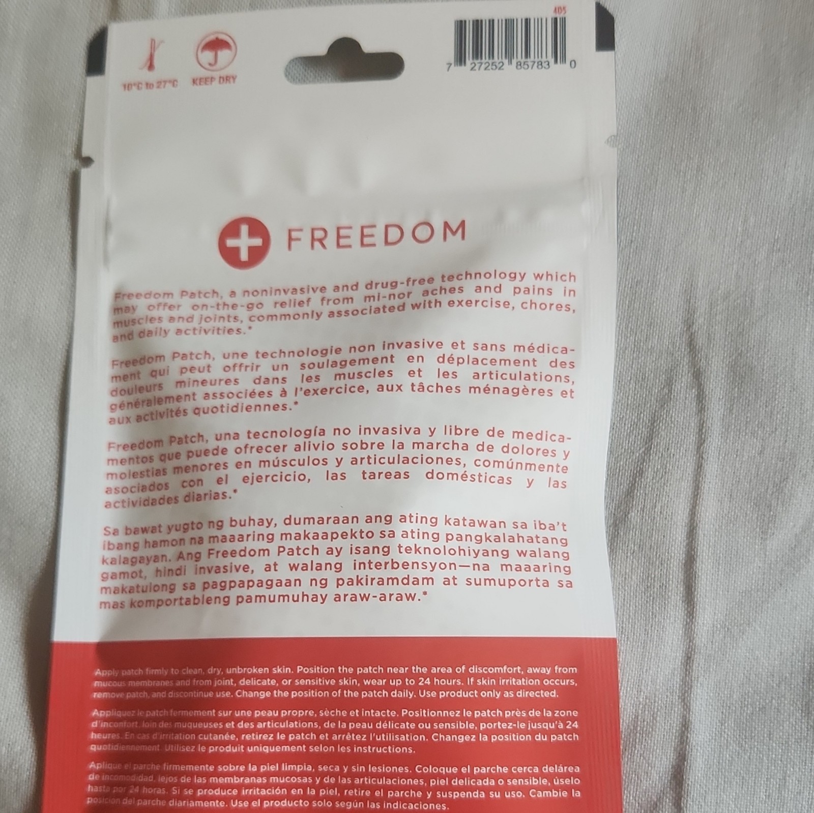 The Super Patch Company Freedom Pain Relief Patch Drug-Free Made in USA 30