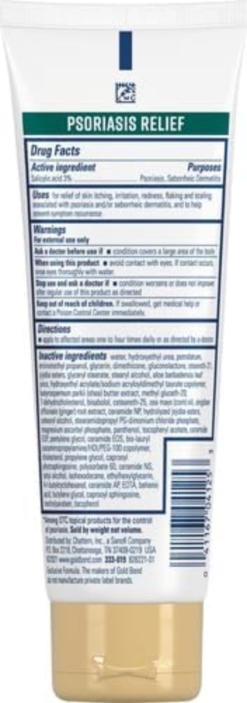 Hydrating Psoriasis Relief Cream 4 oz for Itchy, Sensitive Skin, Fragrance-Free