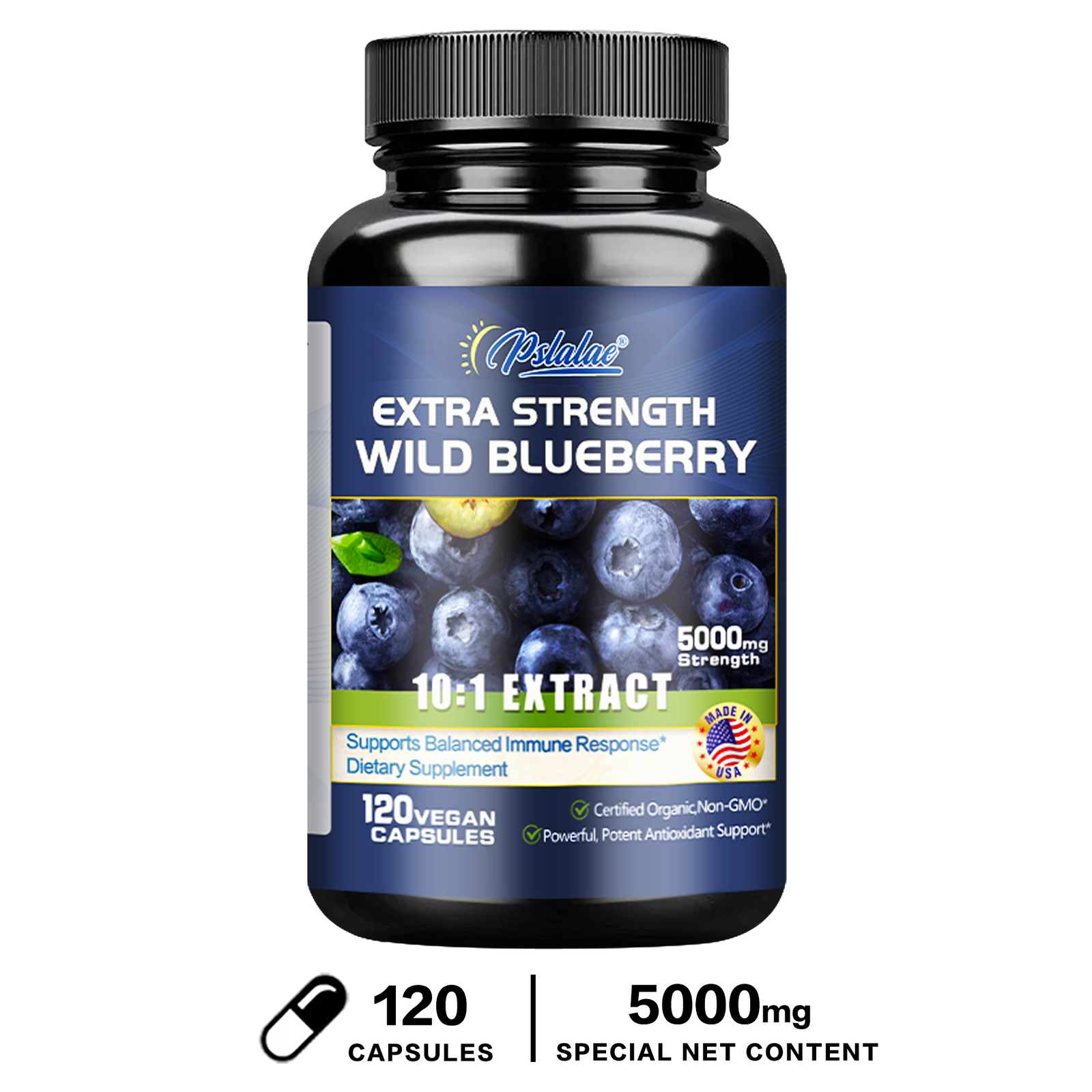 Wild Blueberry – Antioxidant, Brain Health, Boosts Vision Memory, High Strength