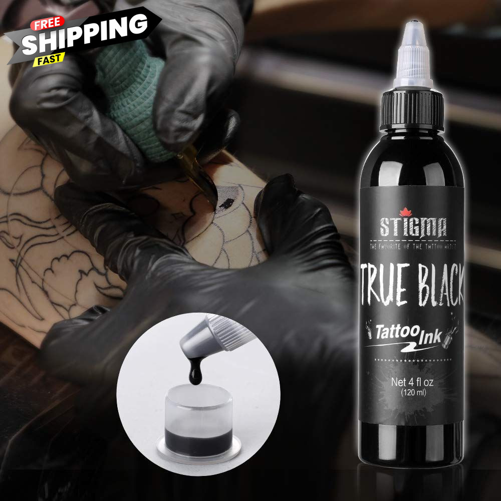 STIGMA Tattoo Ink 2 Stage Grey Wash Black 4oz (120ml) 4.1 fl oz, Dark