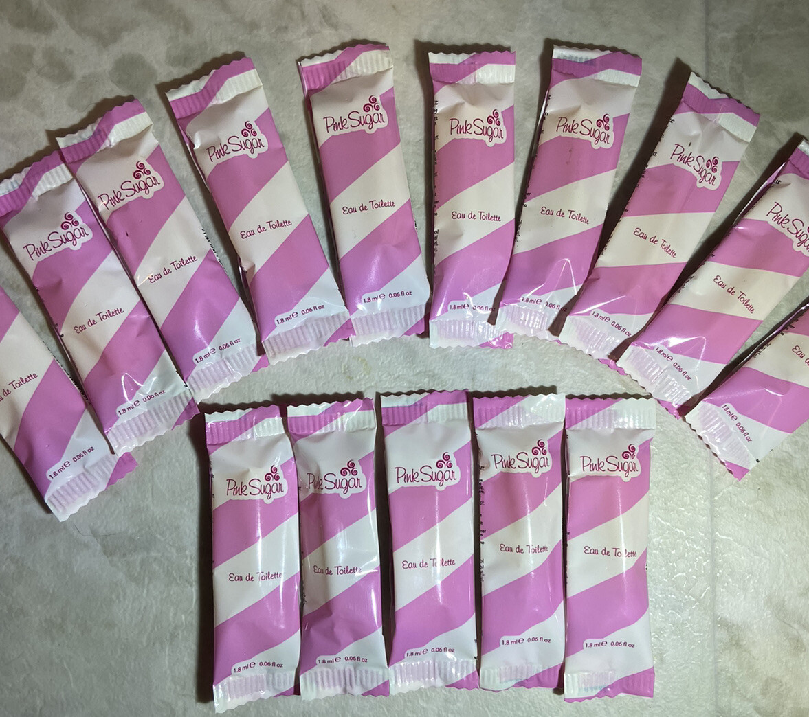 Pink Sugar by Aquolina for Women 0.06 oz Each EDT Splash Vial LOT 15 SEALED BAG