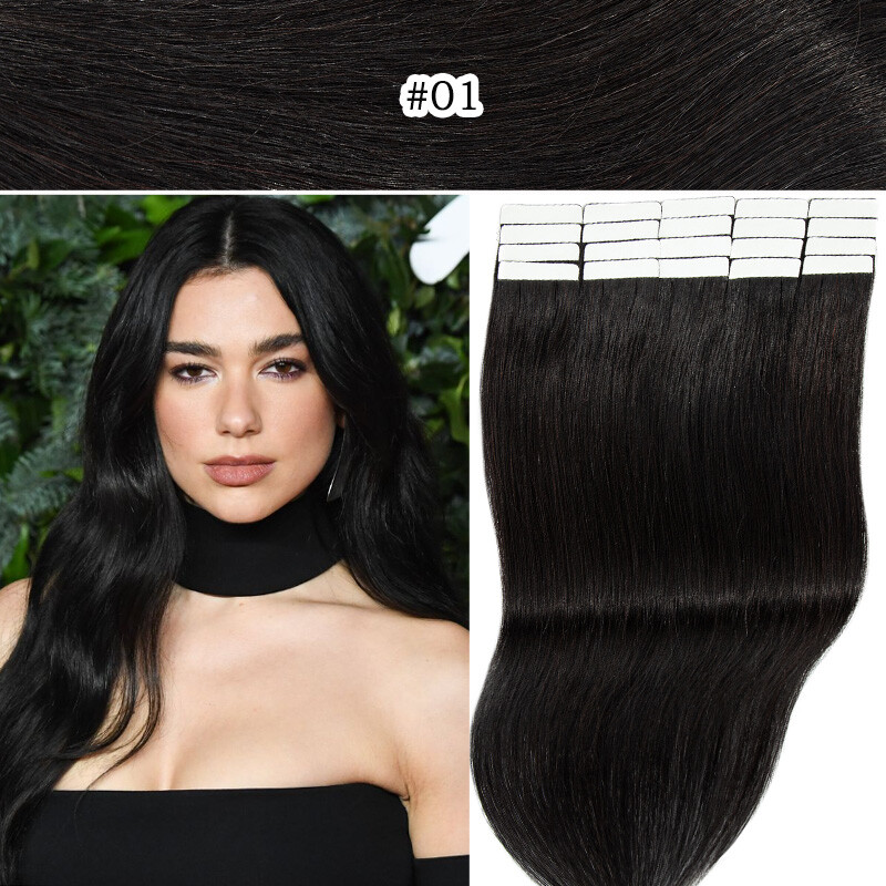 Russian 100% Remy Tape In Real Human Hair Extensions Skin Weft 10/20PCS 20″22″24