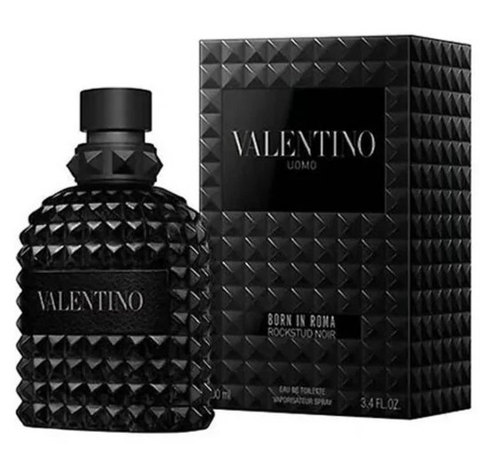 Valentino Uomo Born In Roma Rockstud Noir EDT 3.4 oz/100ml for Men New In Box