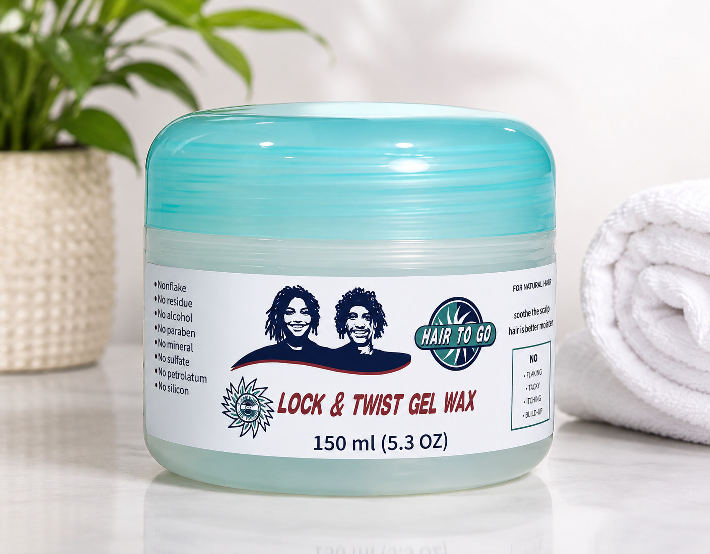 Lock & Twist Gel Wax 5.3oz Extra Hold for Dreadlocks Braids & Twists