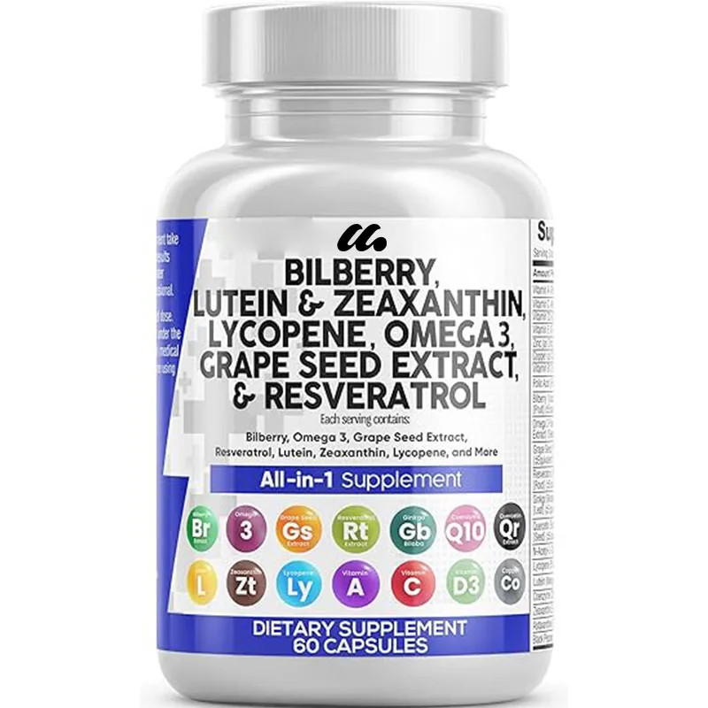 Eye Health Vitamins Containing Cranberry Lutein Zeaxanthin Lycopene, Resveratrol
