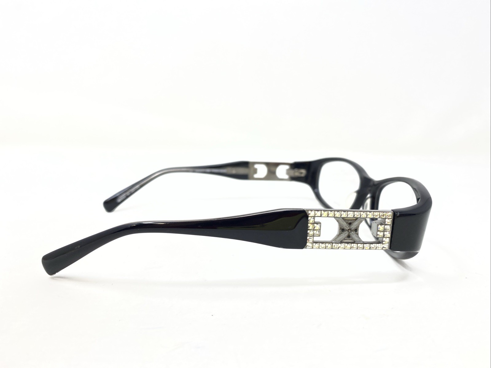 SAMA JAPAN PRECIOUS BLK 52-17-130 Black Plastic Full Rim Eyeglasses Frame F577