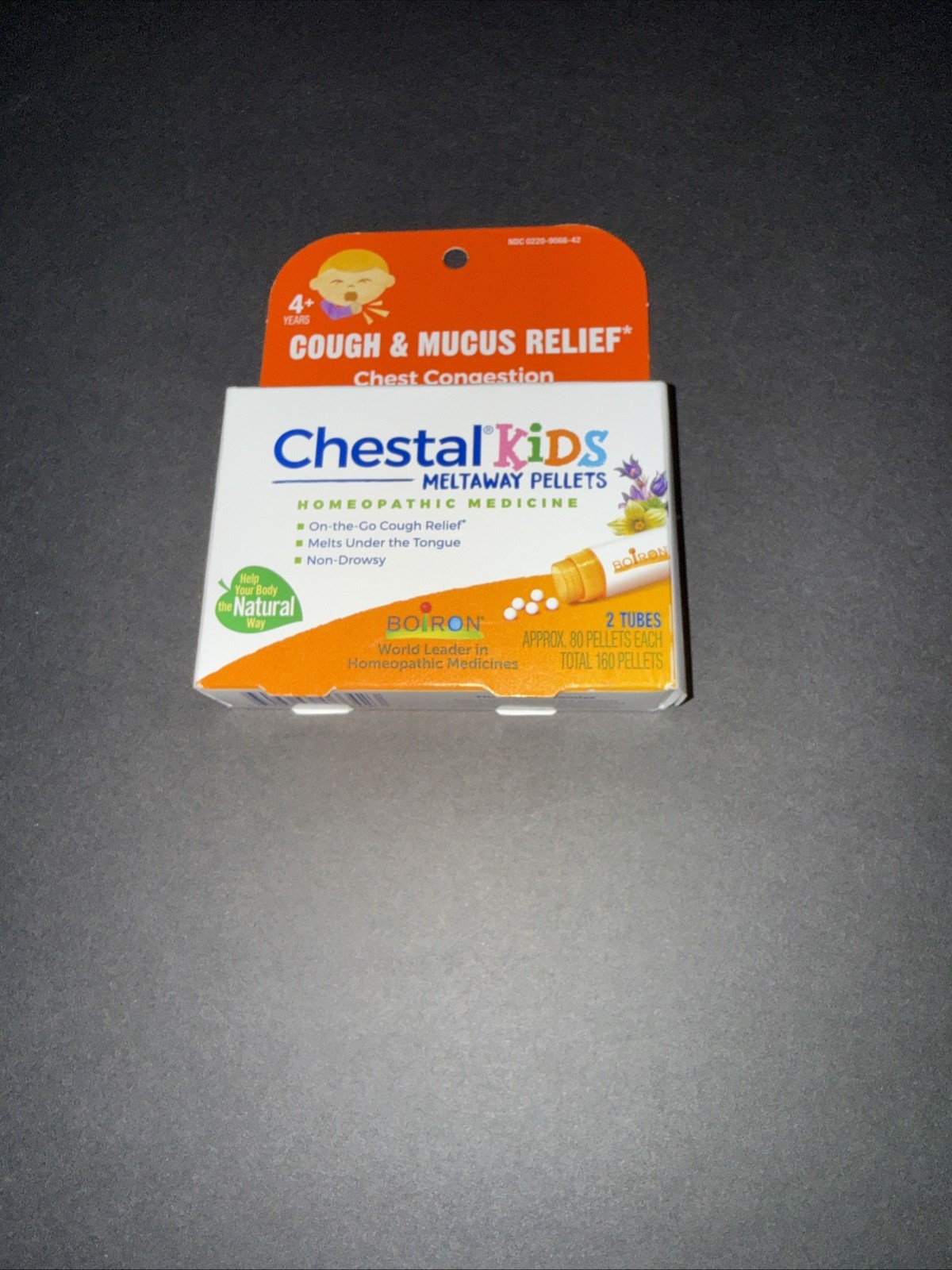 Boiron Chestal Kids Meltaway Pellets Cough Relief – 2 Tubes/160 Pellets- 03/2030