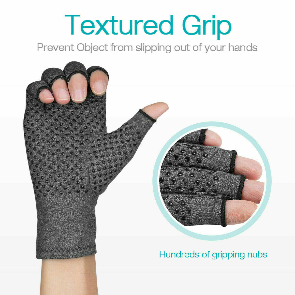 1 PAIR Copper Arthritis Compression Gloves Hand Support Joint Pain Relief USA