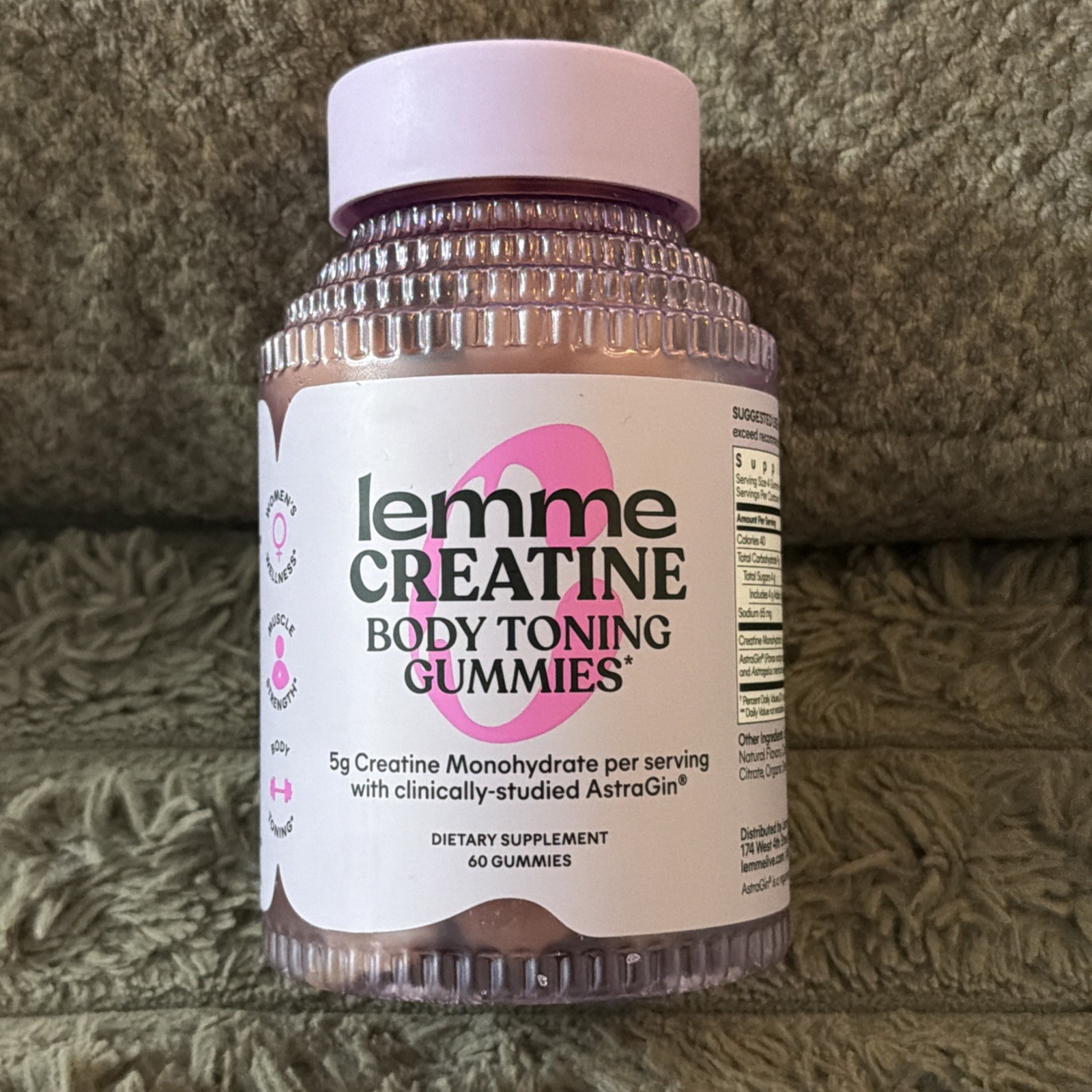 Lemme Creatine: Body Toning Gummies 60 Gummies – 11/2027 fresh!