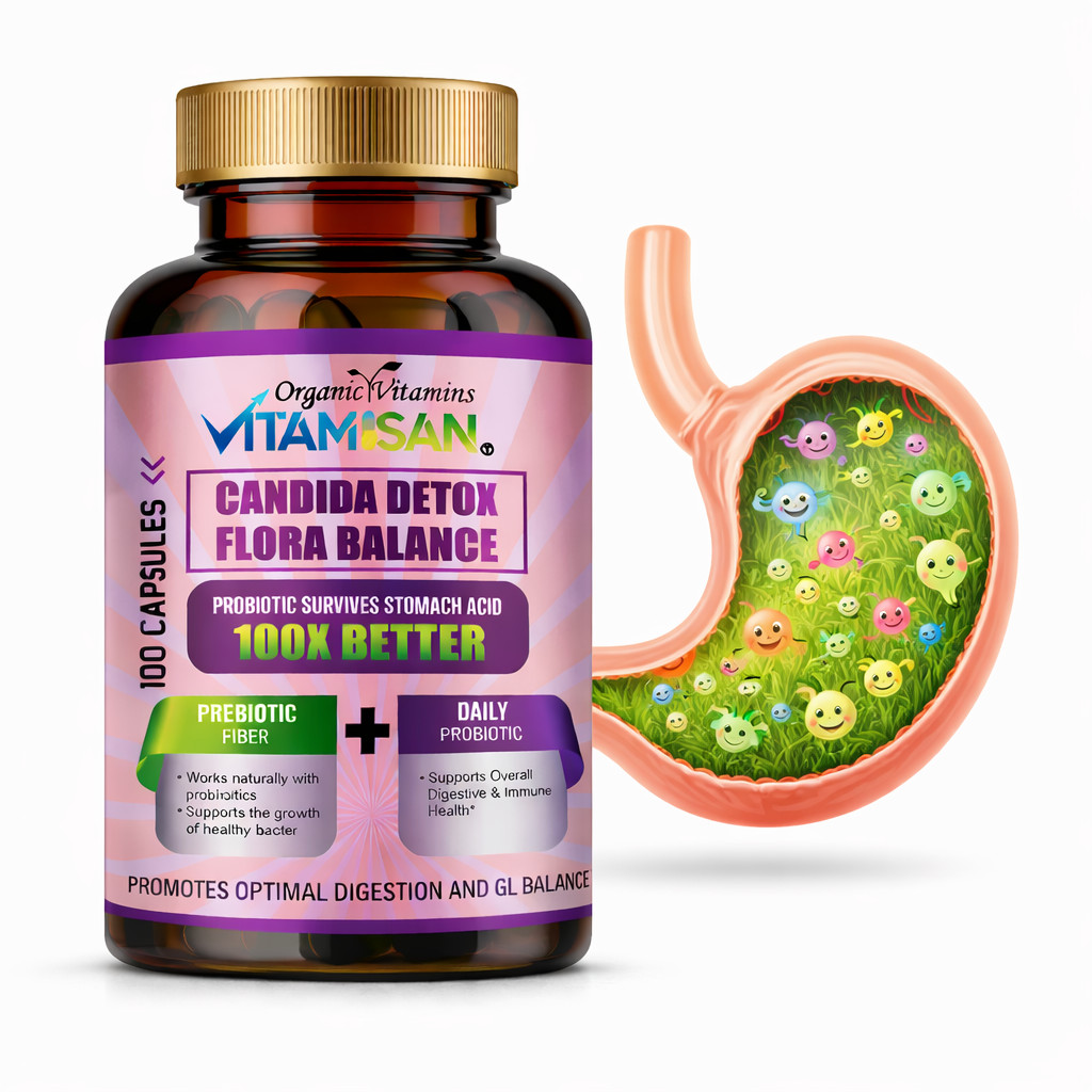 Candida Cleanse Detox Support Highest Potency Yeast Infection Support 100 cap