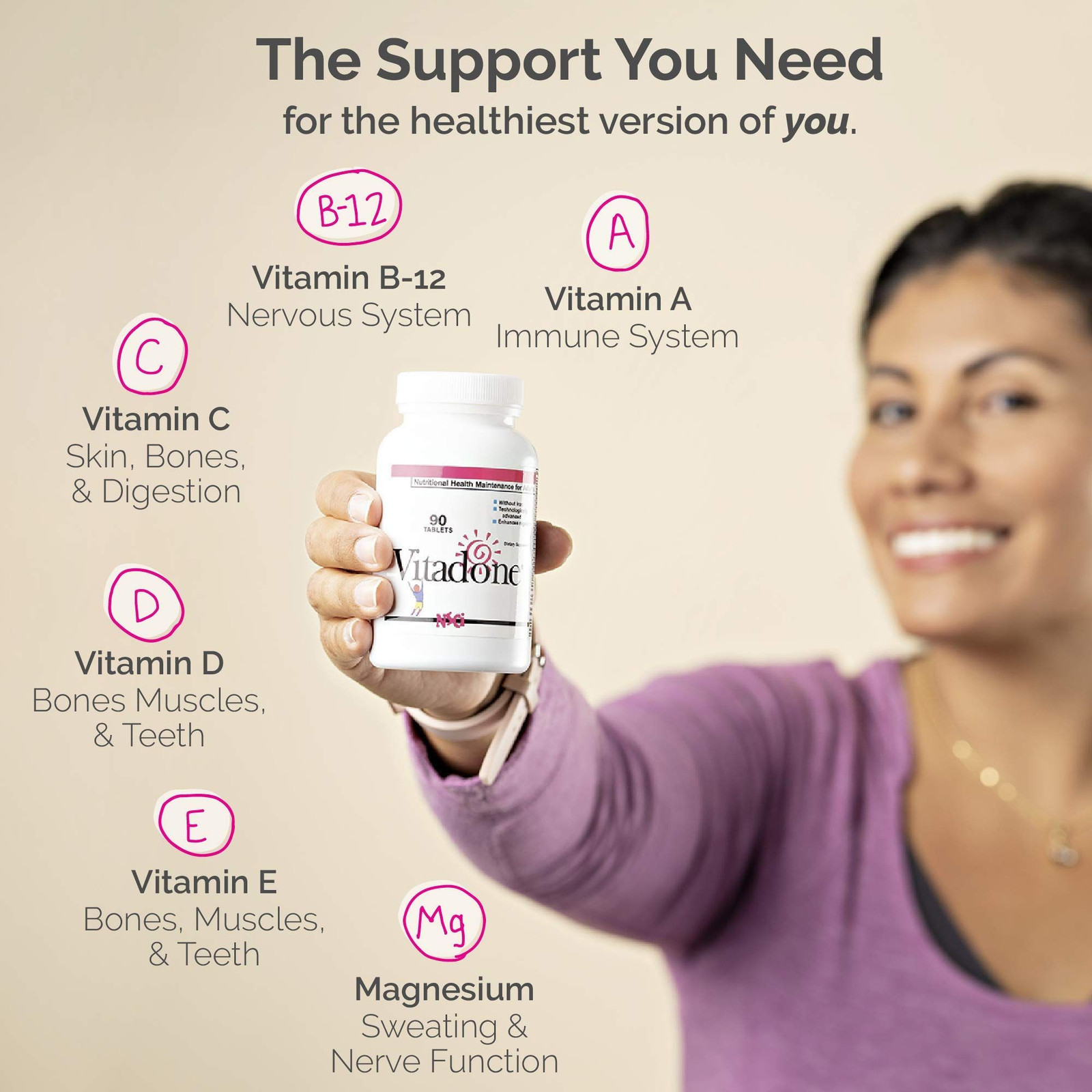Vitadone is a Powerful Multivitamin Supplement to Fight 90 Count (Pack of 1)