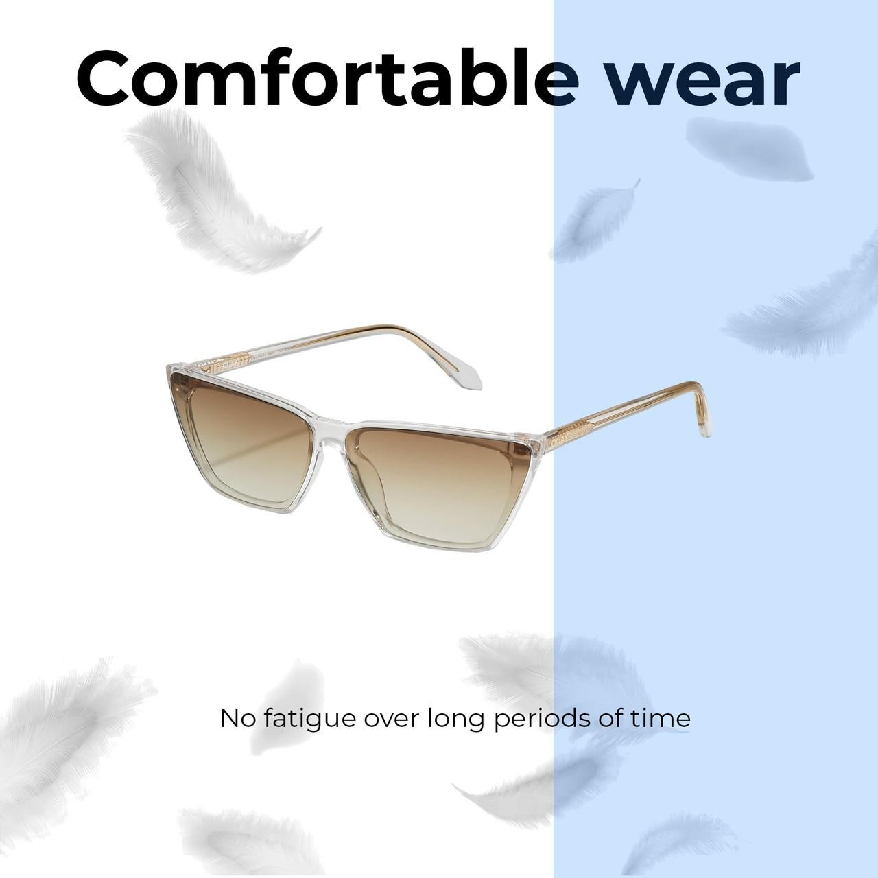 QUAY Australia Bad Habit Designer Reading Glasses Clear Cat Eye 65mm