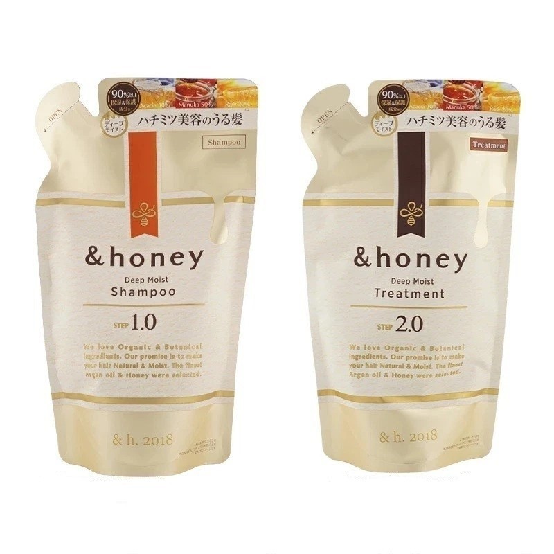 &honey Deep Moist Shampoo & Hair Treatment Refill Set 350mL/350g New