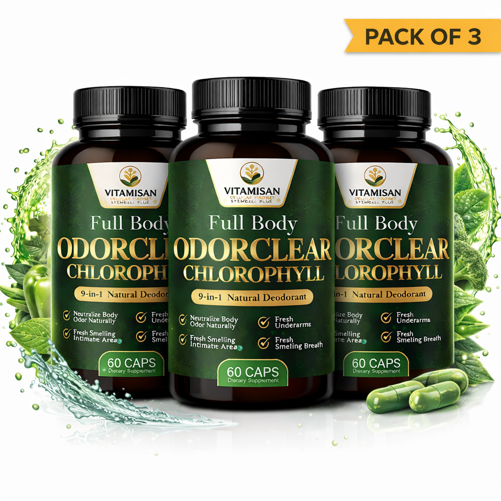 Internal Deodorant Chlorophyll Capsules | Body & Intimate Freshness | 60