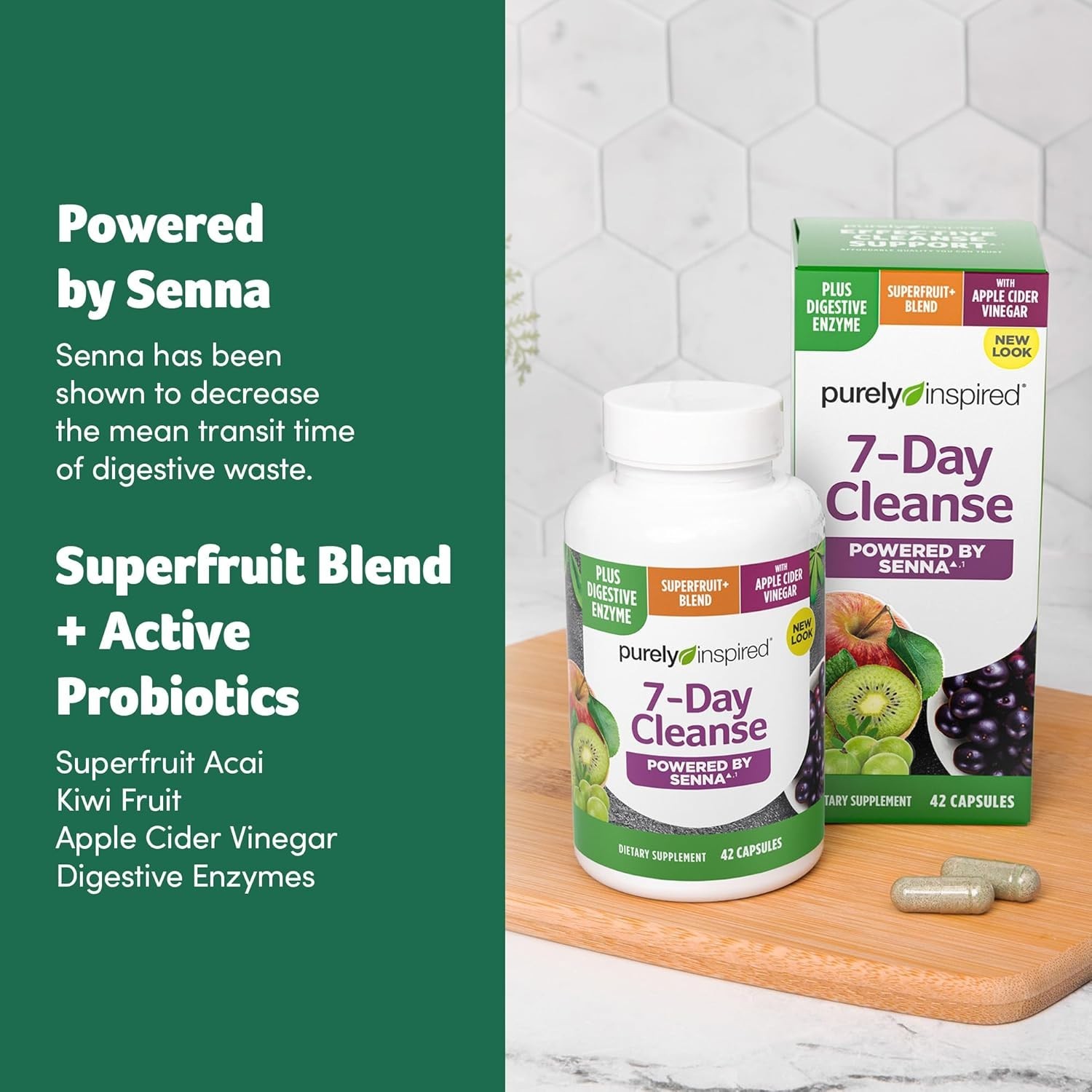 7-Day Detox Cleanse – Whole Body Cleanse & Detox Pills for Women & Men, Powered