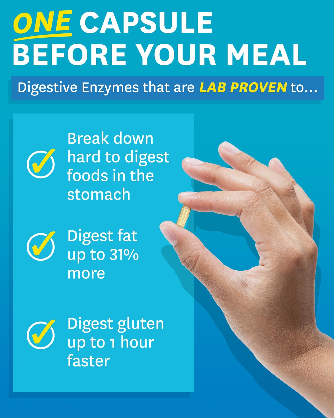 Digestive Enzymes and Bromelain for Gut Health with Probiotics 100 CT